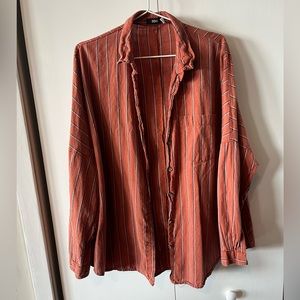 Urban Outfitters BDG Striped Cotton Flannel XL